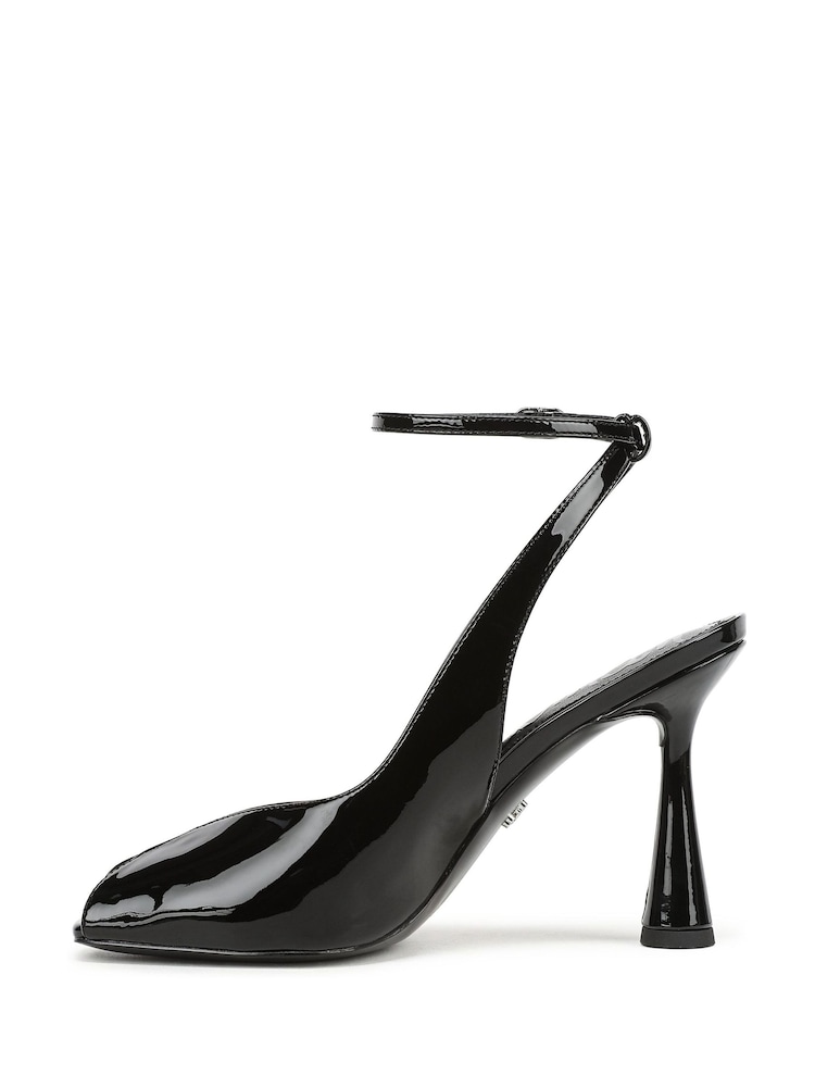 Sam Edelman Black Esme Regular Fit Peep Toe Ankle Strap Heels - Image 2 of 7 Sam Edelman Black Esme Regular Fit Peep Toe Ankle Strap Heels - Image 2 of 7