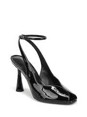 Sam Edelman Black Esme Regular Fit Peep Toe Ankle Strap Heels - Image 3 of 7