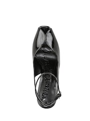 Sam Edelman Black Esme Regular Fit Peep Toe Ankle Strap Heels - Image 6 of 7
