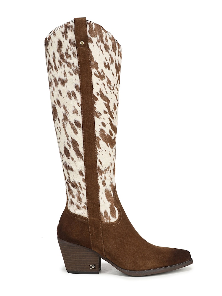 Sam Edelman Brown Wyatt Regular Fit Knee High Western Boots - Image 1 of 7 Sam Edelman Brown Wyatt Regular Fit Knee High Western Boots - Image 1 of 7