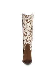 Sam Edelman Brown Wyatt Regular Fit Knee High Western Boots - Image 4 of 7