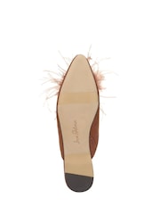 Sam Edelman Brown Khai Feather Regular Fit Mules - Image 7 of 7