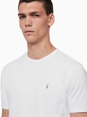 AllSaints White Brace Short Sleeve Crew T-Shirts 3 Pack - Image 4 of 6