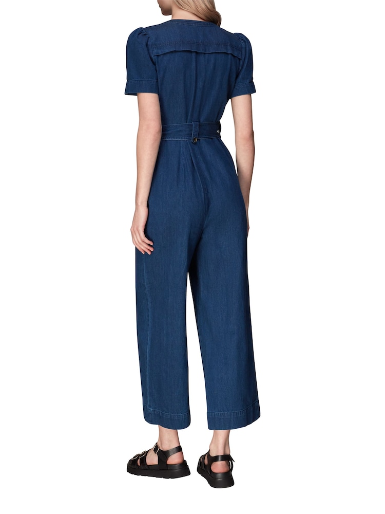 Whistles Blue 100% Cotton Alana Denim Jumpsuit - Image 2 of 4 Whistles Blue 100% Cotton Alana Denim Jumpsuit - Image 2 of 4