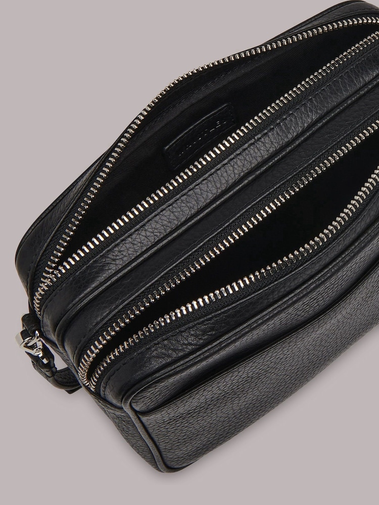 Whistles Carmen Black Cross-Body Bag - Image 4 of 4