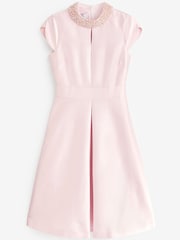 Hobbs Pink Marcella Beaded Dress - Image 2 of 4