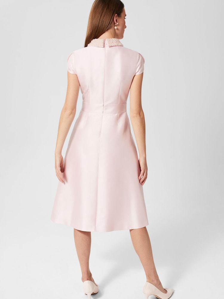 Hobbs Pink Marcella Beaded Dress - Image 4 of 4