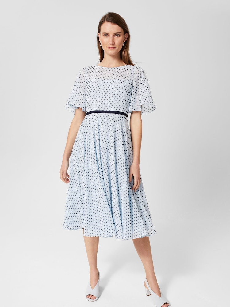 Hobbs Blue Elenor Dress - Image 1 of 4 Hobbs Blue Elenor Dress - Image 1 of 4