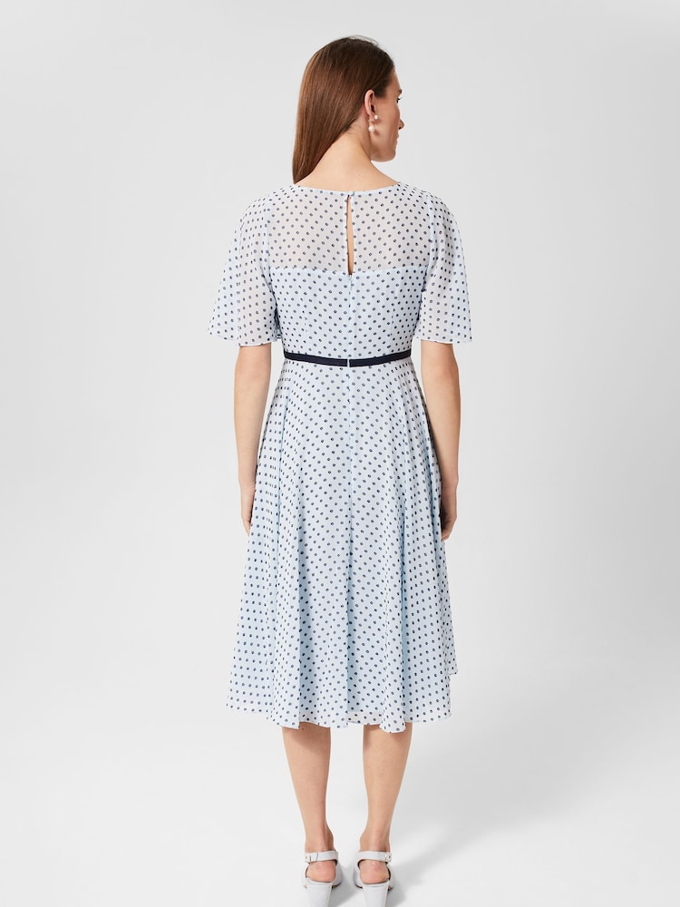 Hobbs Blue Elenor Dress - Image 2 of 4 Hobbs Blue Elenor Dress - Image 2 of 4