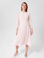 Hobbs Pink Arianne Dress - Image 1 of 4