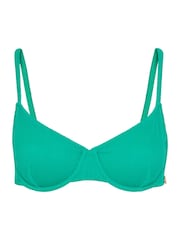 Whistles Green Ribbed Underwire Bikini Top - Image 4 of 4