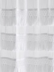 Pineapple Elephant White Izmir Tassel Slot Top Voile Curtain Panel - Image 3 of 4