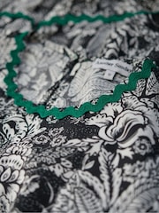 Another Sunday 100% Cotton Floral Print Poplin Short Puff Sleeve Tiered Smock Midi Dress - Image 6 of 6