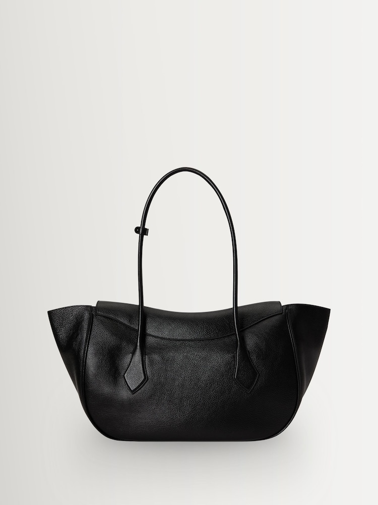 Polo Ralph Lauren Black Blaze Large Leather Shoulder Bag - Image 2 of 5