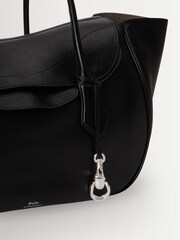 Polo Ralph Lauren Black Blaze Large Leather Shoulder Bag - Image 4 of 5