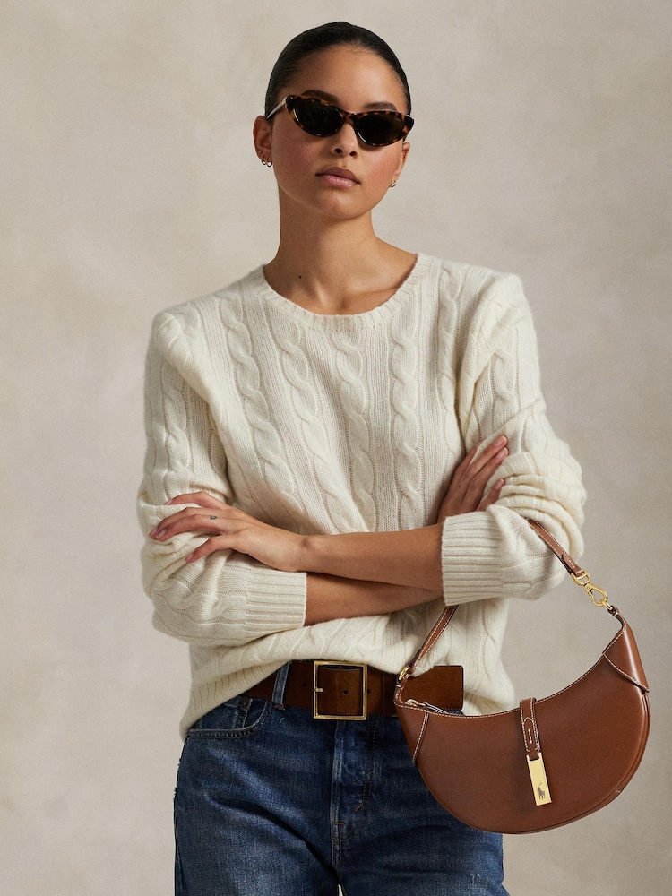 Polo Ralph Lauren Brown Small Leather Saddle Shoulder Bag - Image 2 of 6