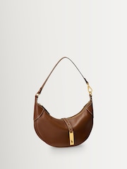 Polo Ralph Lauren Brown Small Leather Saddle Shoulder Bag - Image 4 of 6
