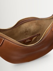 Polo Ralph Lauren Brown Small Leather Saddle Shoulder Bag - Image 5 of 6