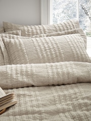 Pineapple Elephant Set of 2 Natural Tamba Jersey Stripe Oxford Pillowcases - Image 1 of 2