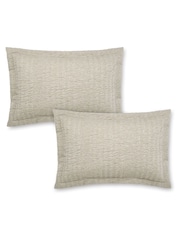 Pineapple Elephant Set of 2 Natural Tamba Jersey Stripe Oxford Pillowcases - Image 2 of 2
