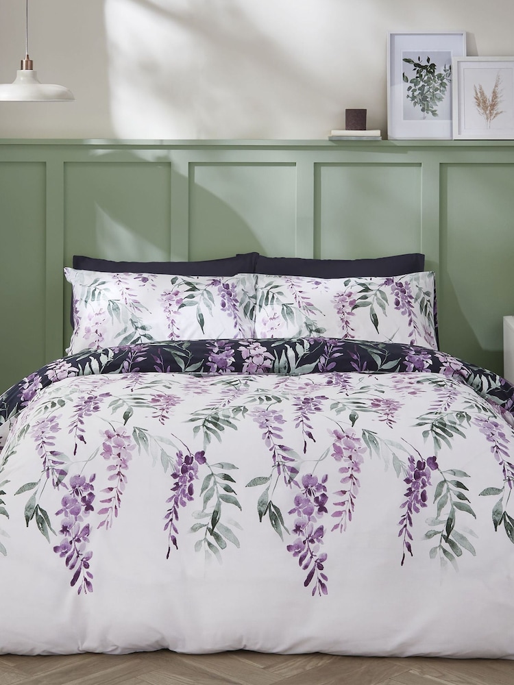 Catherine Lansfield Wisteria Duvet Cover and Pillowcase Set - Изображение 1 из 5