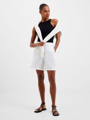 French Connection Alania Lyocell Blend White Shorts - Image 1 of 4