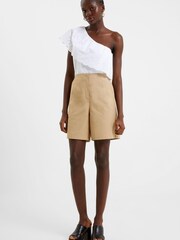 French Connection Natural  Alania Lyocell Blend Shorts - Image 3 of 4
