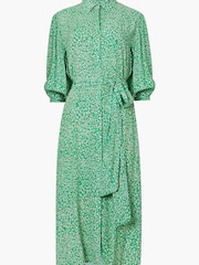 French Connection Green Cadie Delph Drape Shirt Dress - Image 4 of 4