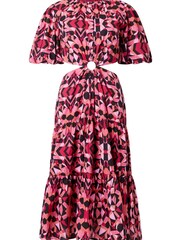 French Connection Pink Felicity Cotton Cut Out Dress - Image 4 of 4