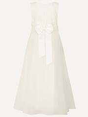 Monsoon Natural Alice Lace Bodice Tulle Maxi Dress - Image 2 of 3