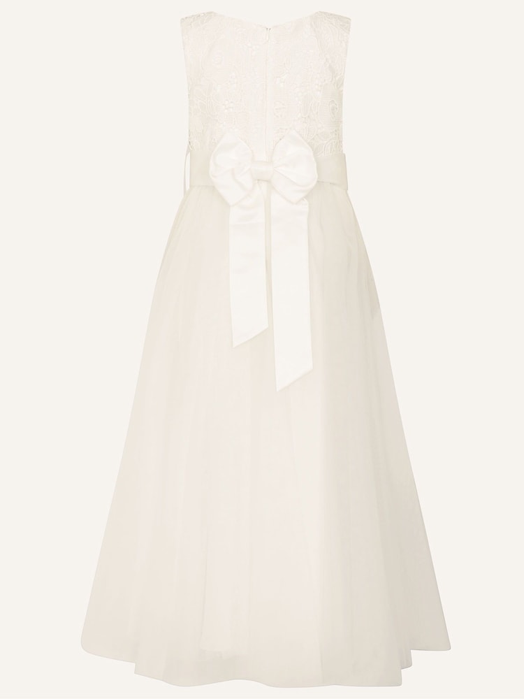 Monsoon Natural Alice Lace Bodice Tulle Maxi Dress - Image 2 of 3