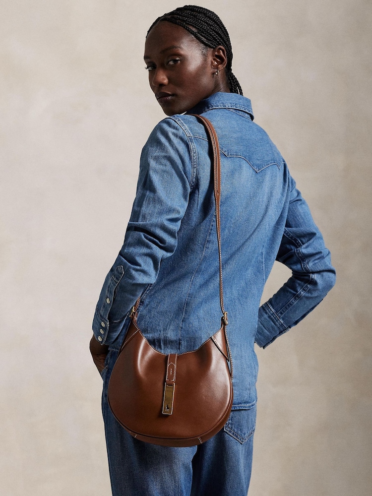 Polo Ralph Lauren Brown Small Leather Shoulder Bag - Image 2 of 2 Polo Ralph Lauren Brown Small Leather Shoulder Bag - Image 2 of 2