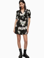 AllSaints Black Demi Alessandra Dress - Image 3 of 6