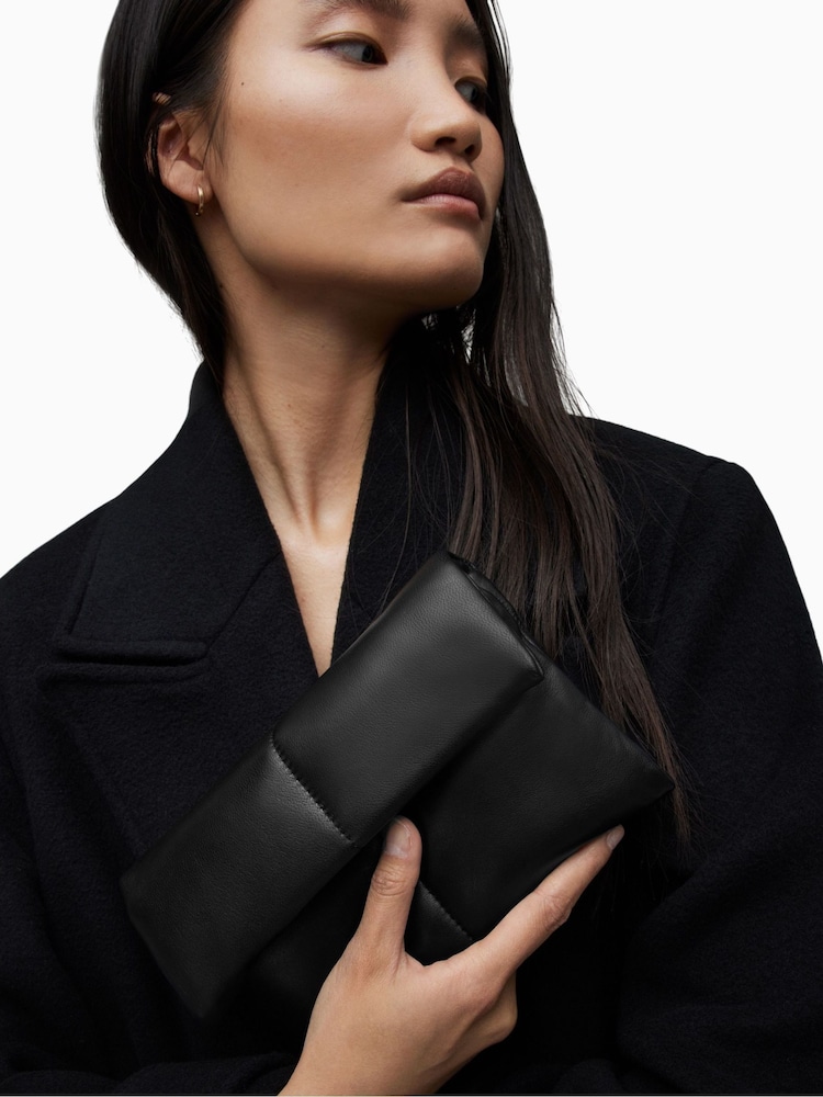 AllSaints Black Quilt Ezra Cross-body Bag - Image 1 of 5