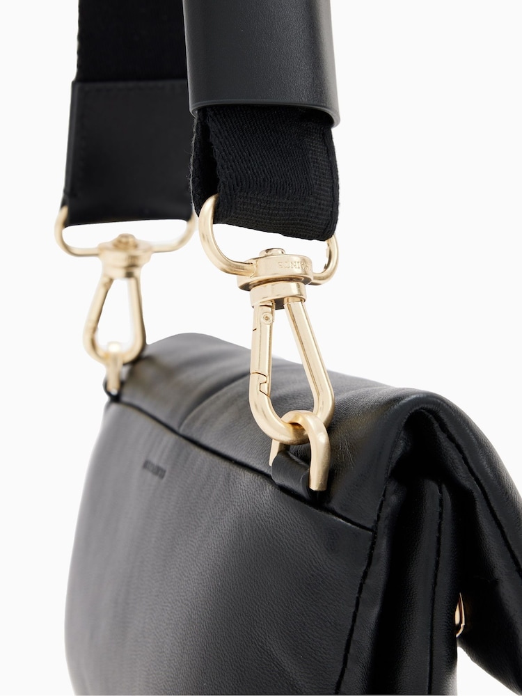 AllSaints Black Quilt Ezra Cross-body Bag - Image 2 of 5