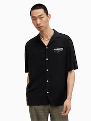 AllSaints Black Underground Short Sleeve Shirt - Image 1 of 7