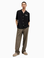 AllSaints Black Underground Short Sleeve Shirt - Image 5 of 7