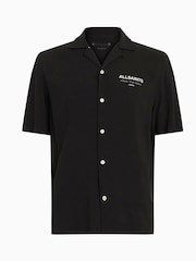AllSaints Black Underground Short Sleeve Shirt - Image 7 of 7