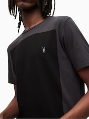 AllSaints Black Lobke Short Sleeve Crew T-Shirt - Image 4 of 5