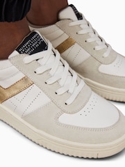 AllSaints White VIX Suede Sneakers - Image 3 of 5