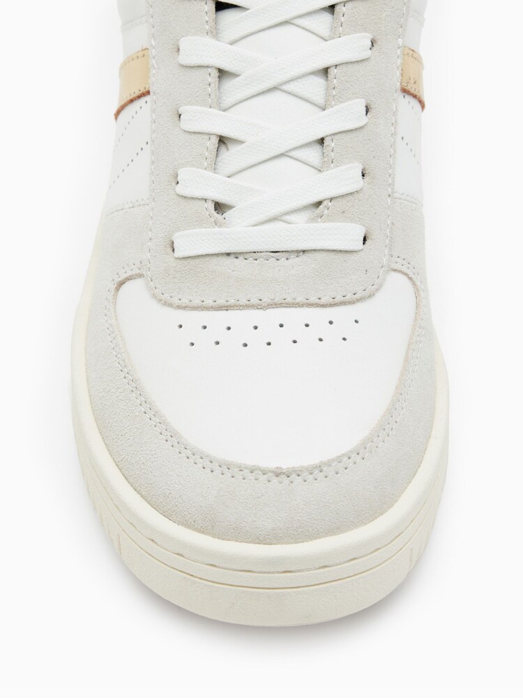 AllSaints White VIX Suede Sneakers - Image 3 of 5