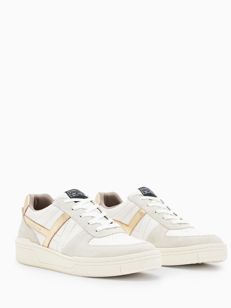 AllSaints White VIX Suede Sneakers - Image 5 of 5