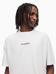 AllSaints White Subverse Short Sleeve Crew T-Shirt - Image 6 of 7