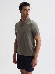 Reiss Sage Belfry Mercerised Egyptian Cotton Polo Shirt - Image 1 of 7