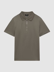 Reiss Sage Belfry Mercerised Egyptian Cotton Polo Shirt - Image 2 of 7