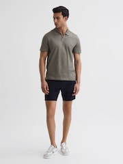 Reiss Sage Belfry Mercerised Egyptian Cotton Polo Shirt - Image 3 of 7
