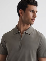 Reiss Sage Belfry Mercerised Egyptian Cotton Polo Shirt - Image 4 of 7