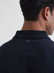 Azul marino - Polo de algodón egipcio mercerizado Belfry de Reiss - Imagen 6 de 7