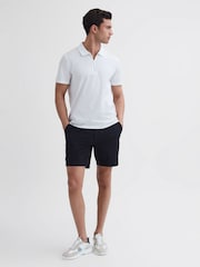 Reiss White Belfry Mercerised Egyptian Cotton Polo Shirt - Image 3 of 7
