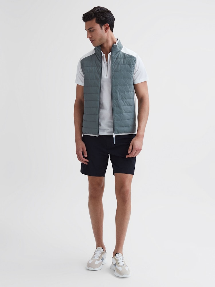 Reiss White Belfry Mercerised Egyptian Cotton Polo Shirt - Image 7 of 7